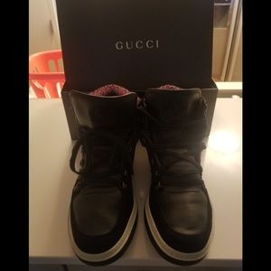 Gucci Cashmere Multicolored Sneaker Boots